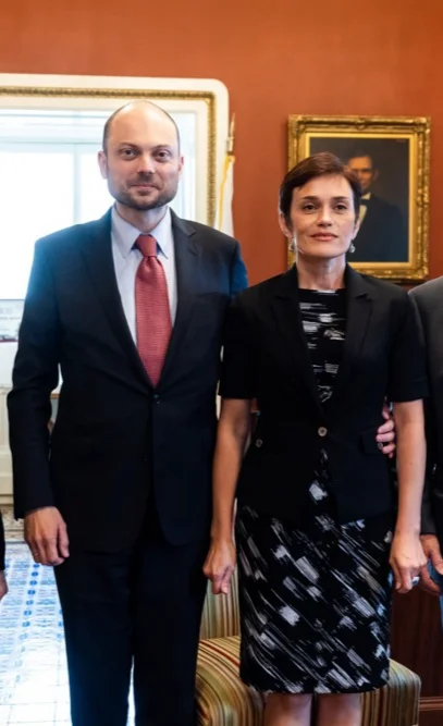 Vladimir and Yevgenia Kara-Murza in Washington, DC, USA, 17 September 2024. Photo: EPA/JIM LO SCALZO