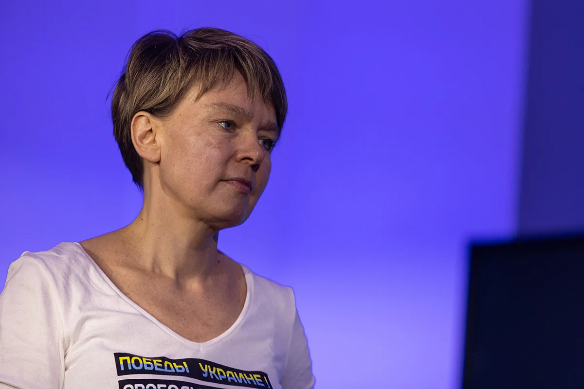 Координатор портала activatica.org Евгения Чирикова, 23 февраля 2024 года. Фото: Руслан Терехов / SOTA / «Форум свободной России»