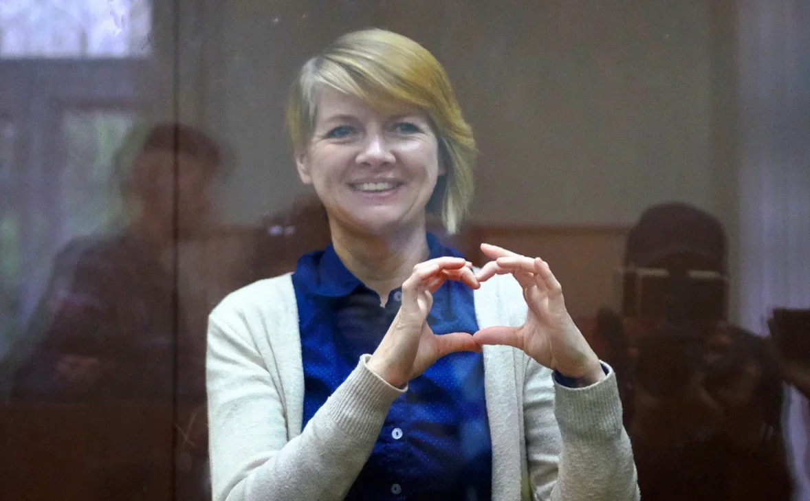 Olga Komleva in court in Ufa, Bashkortostan, on 29 July. Photo: SOTAvision