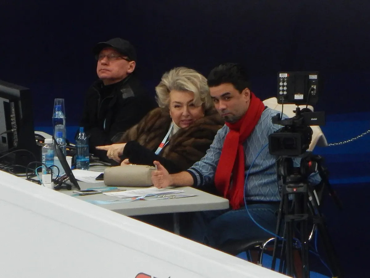 Татьяна Тарасова и Александр Гришин (справа) во время чемпионата Европы по фигурному катанию 2018 в Москве. Фото: Wikimedia Commons