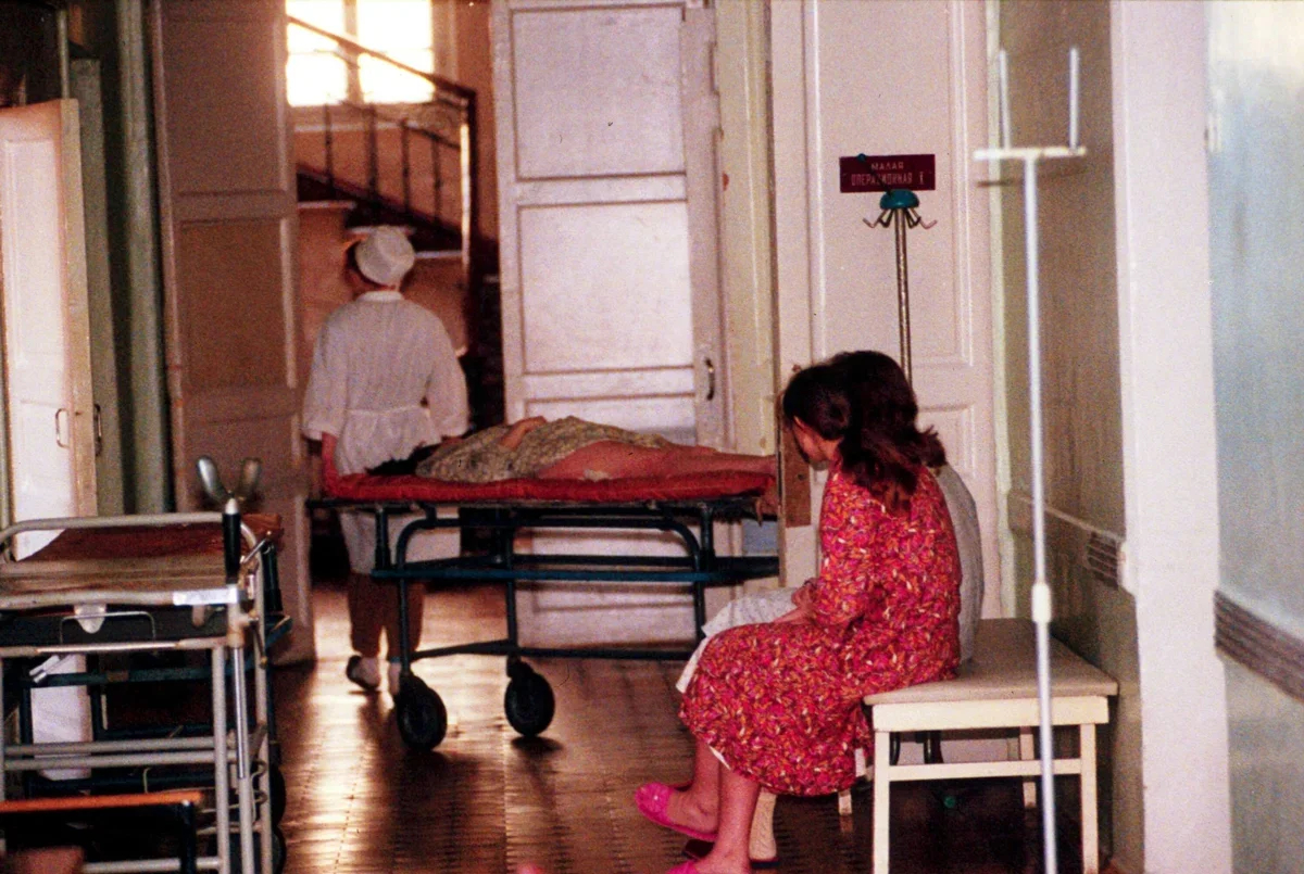 A clinic in Moscow, 1993. Photo: Today / Shutterstock / Rex Features / Vida Press
