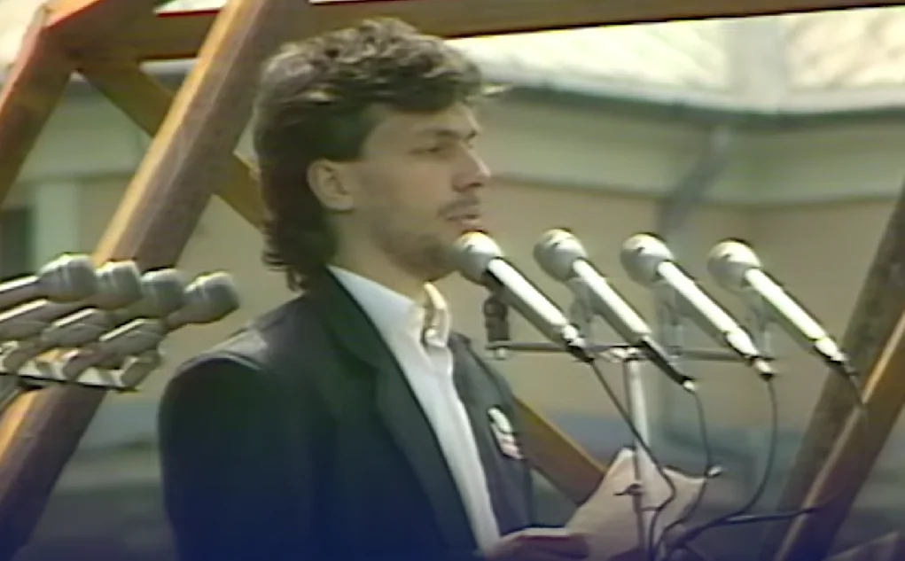 Viktor Orbán’s speech at the funeral and re-interment of Imre Nagy. Photo: YouTube / Viktor Orbán